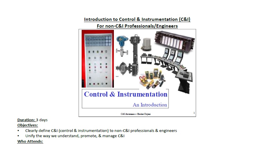 control instrumentation training courses careers jordan