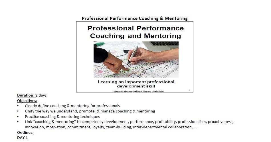 performance coaching courses training middle-east